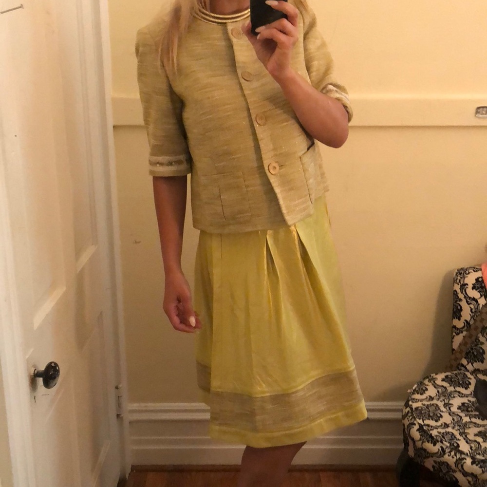 Badgley Mischka gold skirt set M - Picture 2 of 12